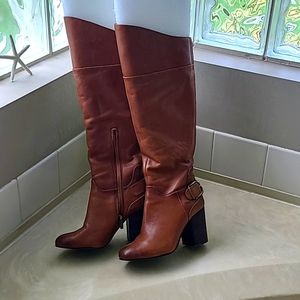 Vince Camuto high boots calf leather size 8.